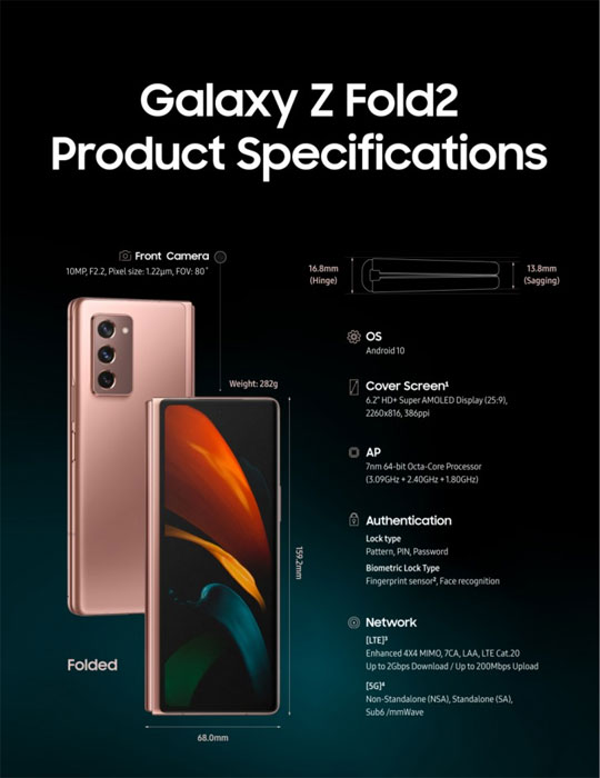 Configuration Galaxy Z Fold 2