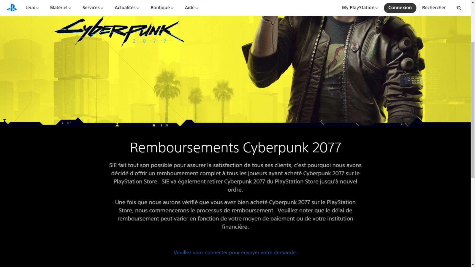 Cyberpunk 2077 annonce de Sony